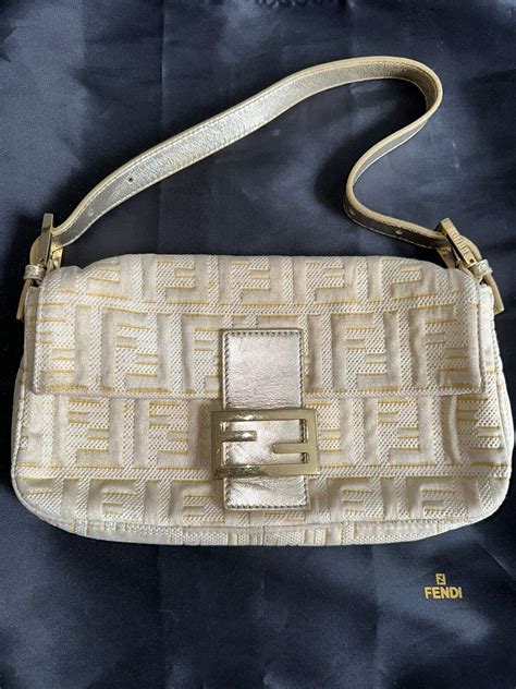 gold fendi baguette|baguette bag Fendi vintage.